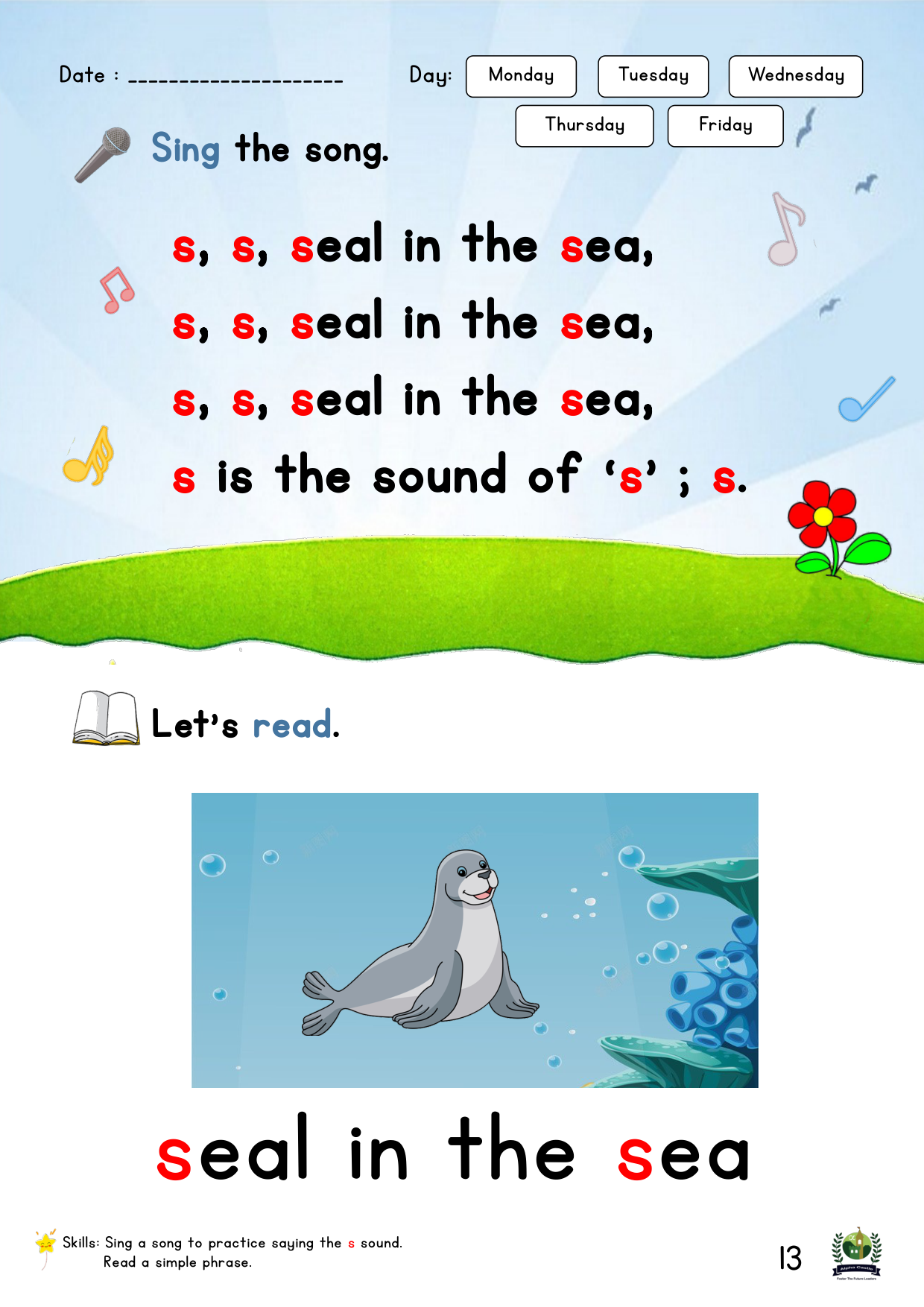 Phonics Reader Page 13