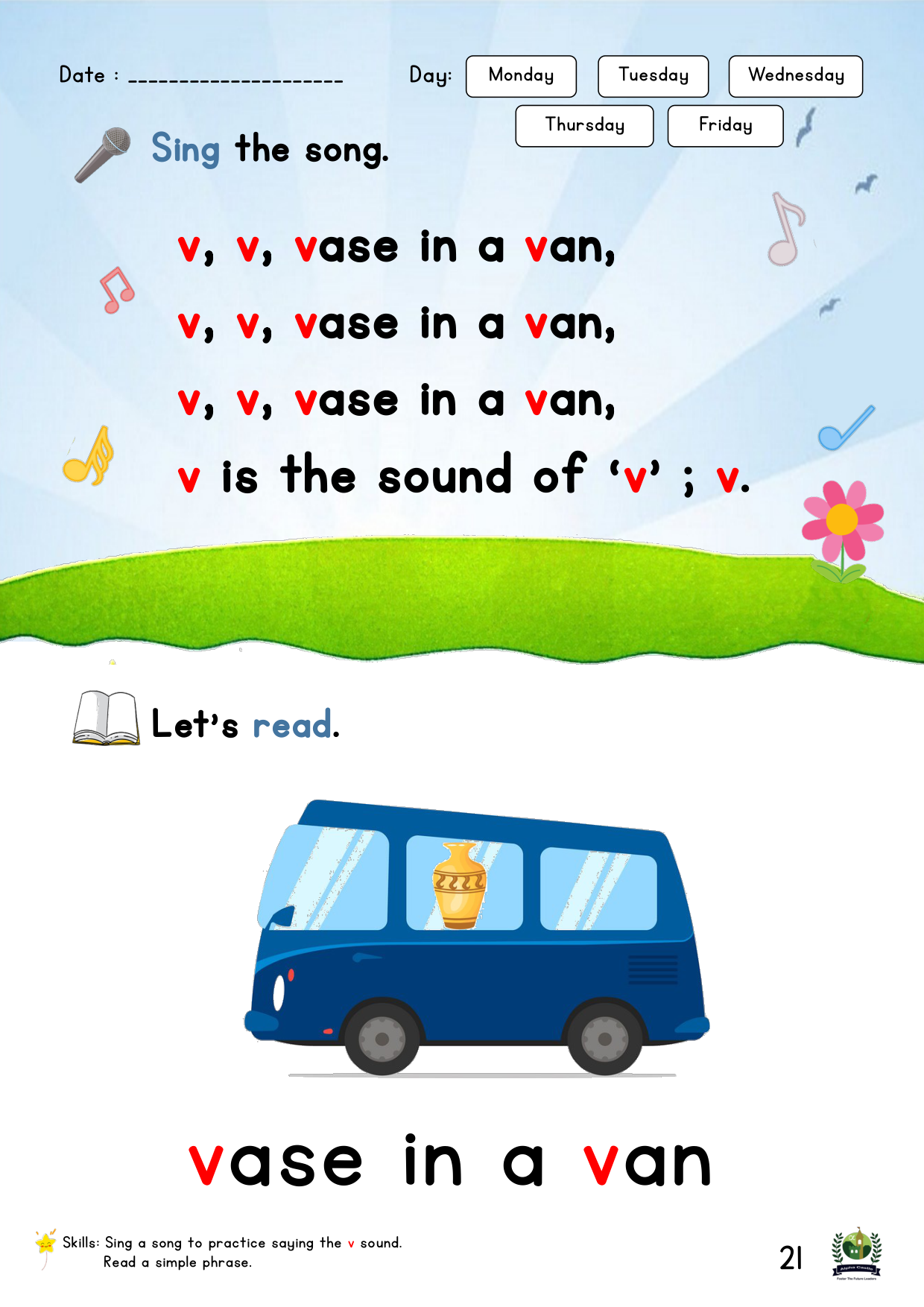 Phonics Reader Page 21