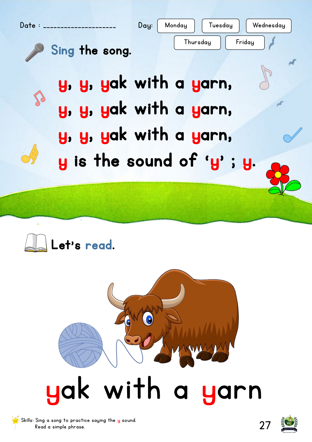Phonics Reader Page 27
